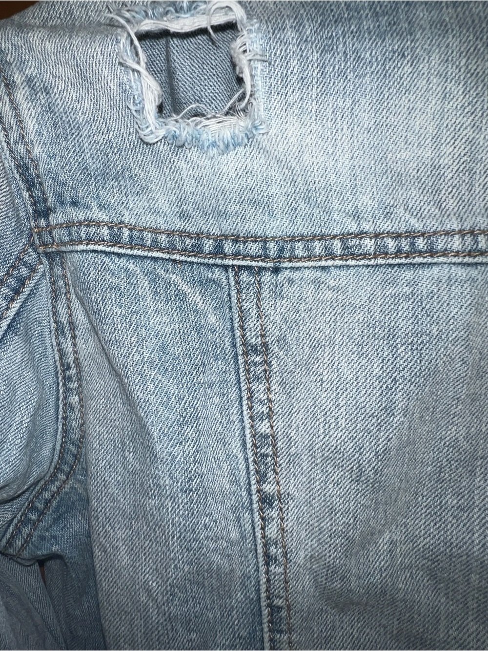 Distressed Light Denim Jacket - Picture 5 of 5